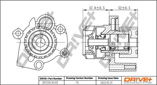 Dr!ve+ DP2310.10.012 - Water Pump autospares.lv