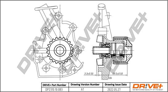 Dr!ve+ DP2310.10.083 - Water Pump autospares.lv