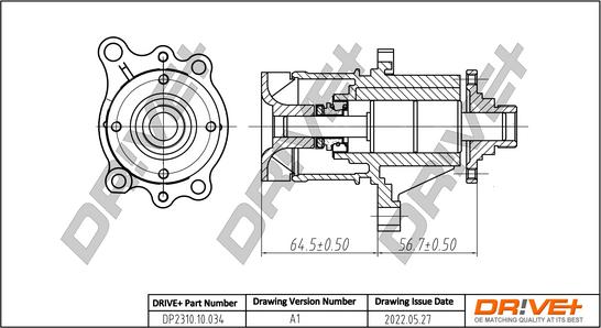 Dr!ve+ DP2310.10.034 - Water Pump autospares.lv