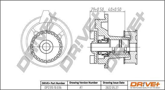 Dr!ve+ DP2310.10.036 - Water Pump autospares.lv