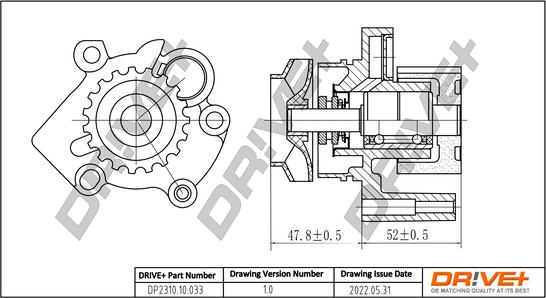 Dr!ve+ DP2310.10.033 - Water Pump autospares.lv