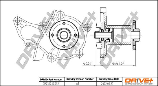 Dr!ve+ DP2310.10.032 - Water Pump autospares.lv