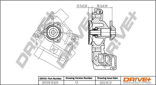 Dr!ve+ DP2310.10.029 - Water Pump autospares.lv