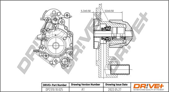 Dr!ve+ DP2310.10.025 - Water Pump autospares.lv