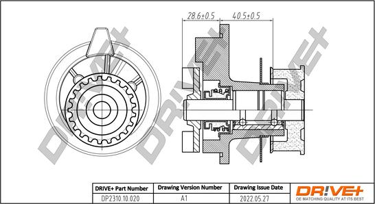 Dr!ve+ DP2310.10.020 - Water Pump autospares.lv