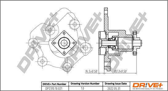 Dr!ve+ DP2310.10.021 - Water Pump autospares.lv