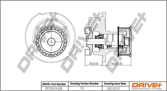 Dr!ve+ DP2310.10.028 - Water Pump autospares.lv