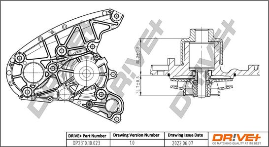 Dr!ve+ DP2310.10.023 - Water Pump autospares.lv