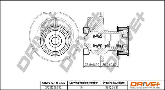 Dr!ve+ DP2310.10.022 - Water Pump autospares.lv