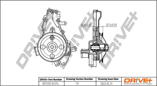 Dr!ve+ DP2310.10.074 - Water Pump autospares.lv