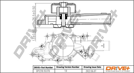 Dr!ve+ DP2310.10.070 - Water Pump autospares.lv