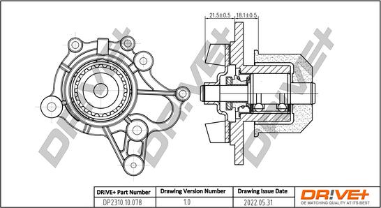 Dr!ve+ DP2310.10.078 - Water Pump autospares.lv