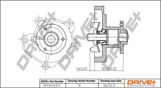 Dr!ve+ DP2310.10.073 - Water Pump autospares.lv