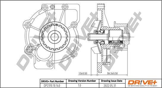 Dr!ve+ DP2310.10.140 - Water Pump autospares.lv