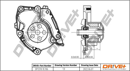 Dr!ve+ DP2310.10.106 - Water Pump autospares.lv