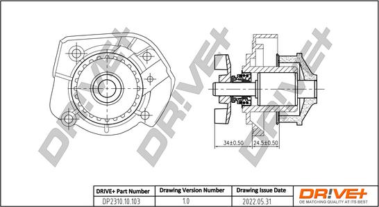 Dr!ve+ DP2310.10.103 - Water Pump autospares.lv