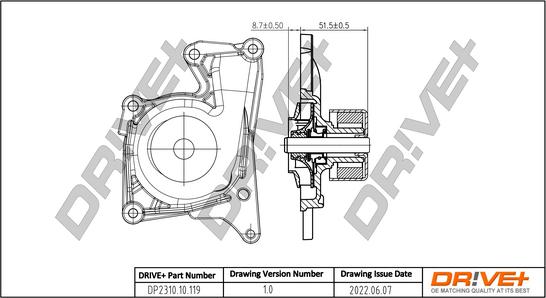 Dr!ve+ DP2310.10.119 - Water Pump autospares.lv