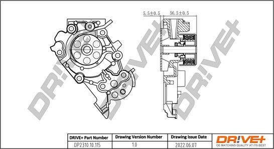 Dr!ve+ DP2310.10.115 - Water Pump autospares.lv