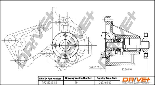Dr!ve+ DP2310.10.116 - Water Pump autospares.lv