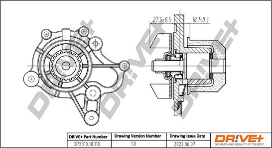 Dr!ve+ DP2310.10.110 - Water Pump autospares.lv