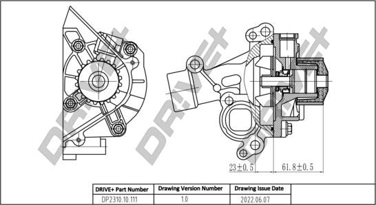 Dr!ve+ DP2310.10.111 - Water Pump autospares.lv