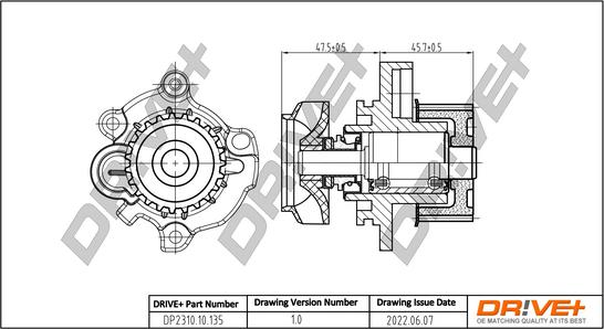 Dr!ve+ DP2310.10.135 - Water Pump autospares.lv