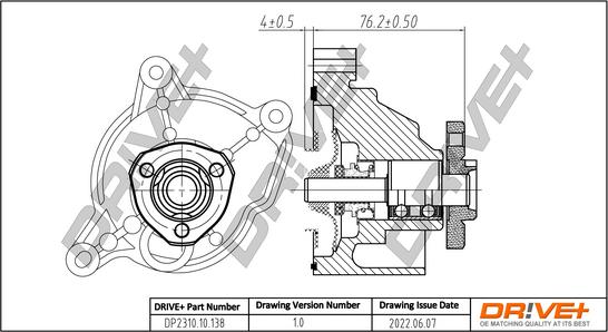 Dr!ve+ DP2310.10.138 - Water Pump autospares.lv