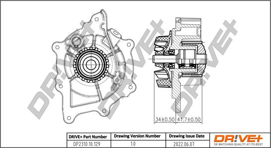 Dr!ve+ DP2310.10.129 - Water Pump autospares.lv