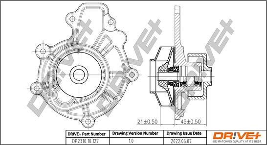 Dr!ve+ DP2310.10.127 - Water Pump autospares.lv