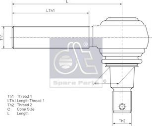 DT Spare Parts 4.61800 - Tie Rod End autospares.lv