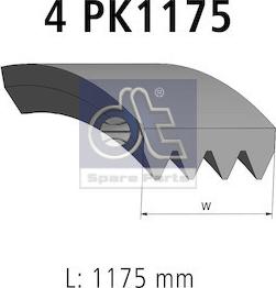 DT Spare Parts 4.71065 - V-Ribbed Belt autospares.lv