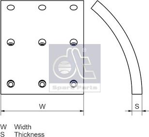 DT Spare Parts 3.96447 - Brake Lining Kit, drum brake autospares.lv