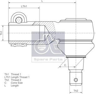 DT Spare Parts 4.68100 - Drag Link End autospares.lv