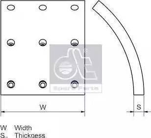 DT Spare Parts 1.35006 - Brake Lining Kit, drum brake autospares.lv