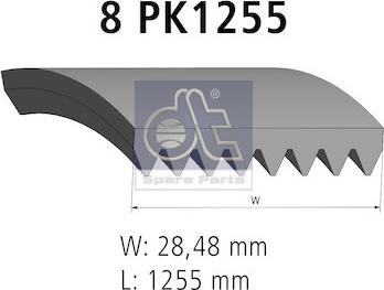 DT Spare Parts 1.21193 - V-Ribbed Belt autospares.lv