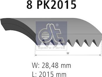 DT Spare Parts 1.21183 - V-Ribbed Belt autospares.lv