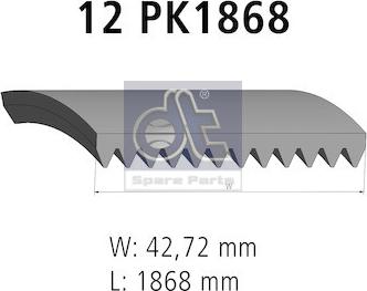 DT Spare Parts 3.34334 - V-Ribbed Belt autospares.lv