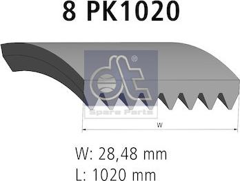 DT Spare Parts 2.15361 - V-Ribbed Belt autospares.lv