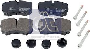 DT Spare Parts 7.92614 - Brake Pad Set, disc brake autospares.lv