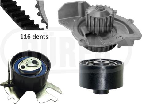 Dürer PA121026 - Water Pump & Timing Belt Set autospares.lv