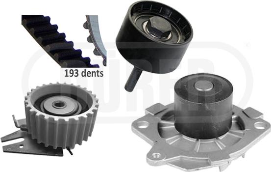 Dürer PA231134 - Water Pump & Timing Belt Set autospares.lv