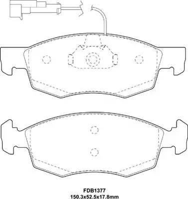 Duron DBP231377 - Brake Pad Set, disc brake autospares.lv