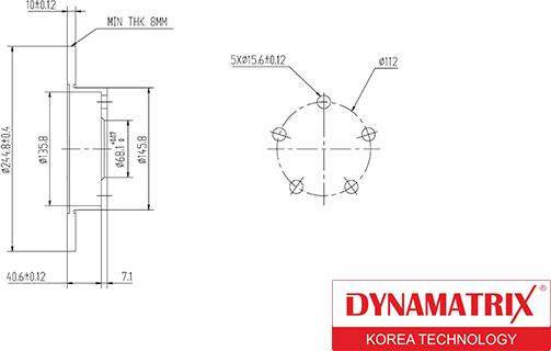 Dynamatrix DBD952 - Brake Disc autospares.lv