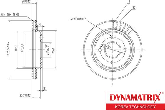 Dynamatrix DBD479 - Brake Disc autospares.lv