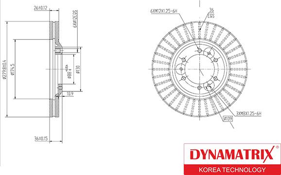 Dynamatrix DBD694 - Brake Disc autospares.lv