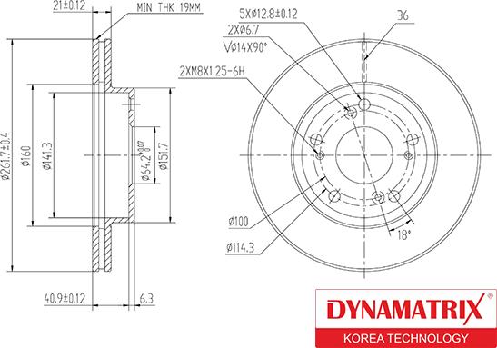 Dynamatrix DBD1939 - Brake Disc autospares.lv