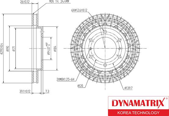 Dynamatrix DBD1937 - Brake Disc autospares.lv