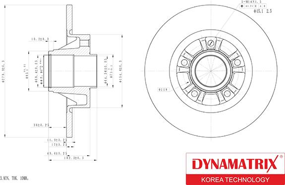 Dynamatrix DBD1498 - Brake Disc autospares.lv