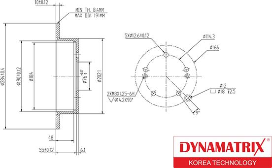 Dynamatrix DBD1493 - Brake Disc autospares.lv