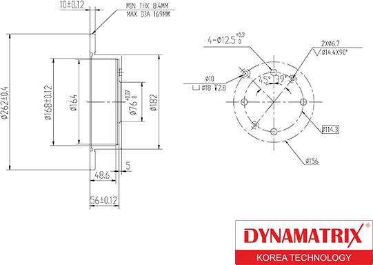 Dynamatrix DBD1448 - Brake Disc autospares.lv